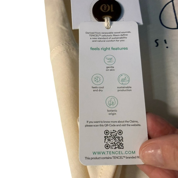 Tentree “The Forest is My Friend” Cream Treeblend Tank Top Size XS Outdoor - Picture 10 of 15